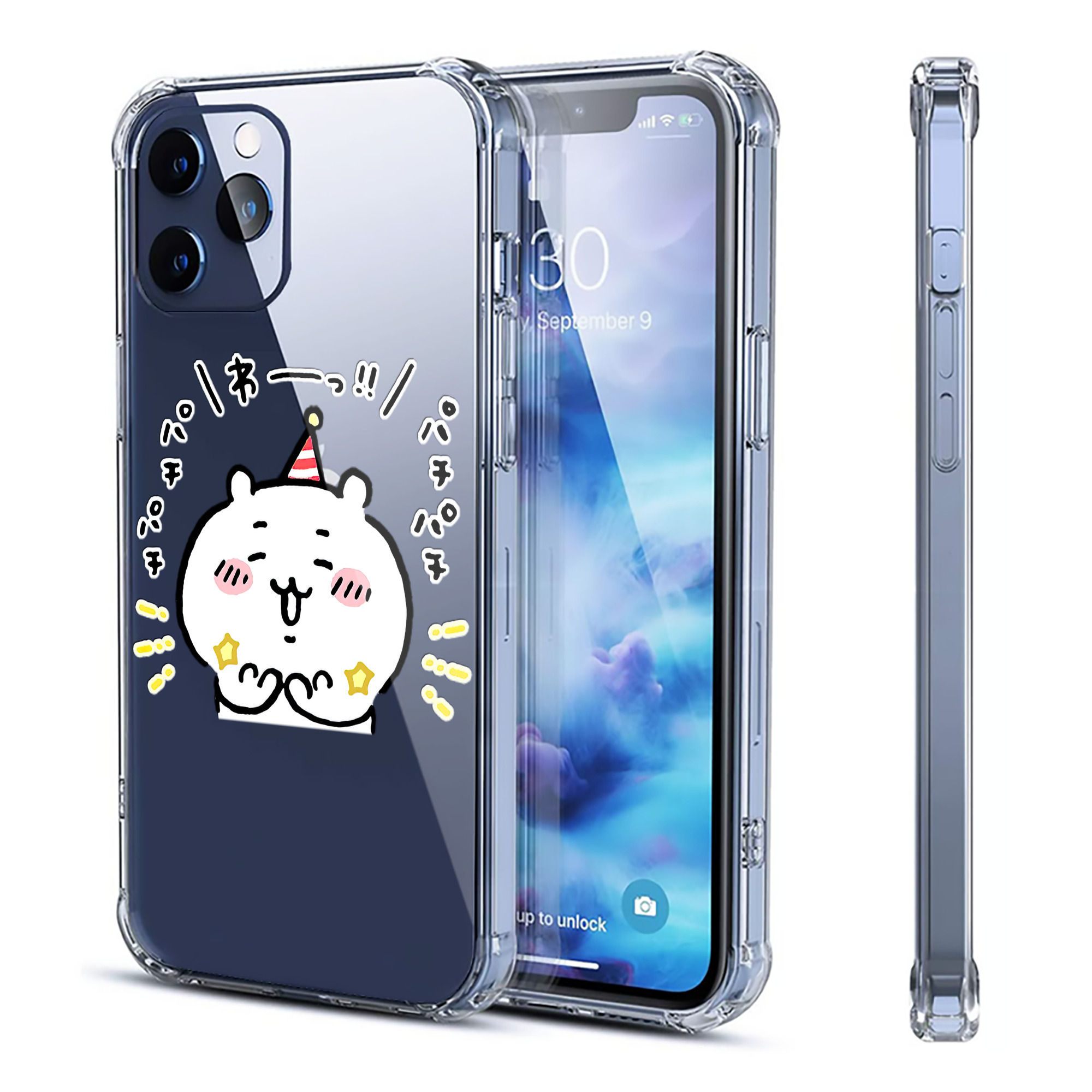 （画像用） ちいかわ ちいかわ Chii-kawa chiikawa 【iPhone 12シリーズ対応】透明スマホケース（クリアソフトケース）